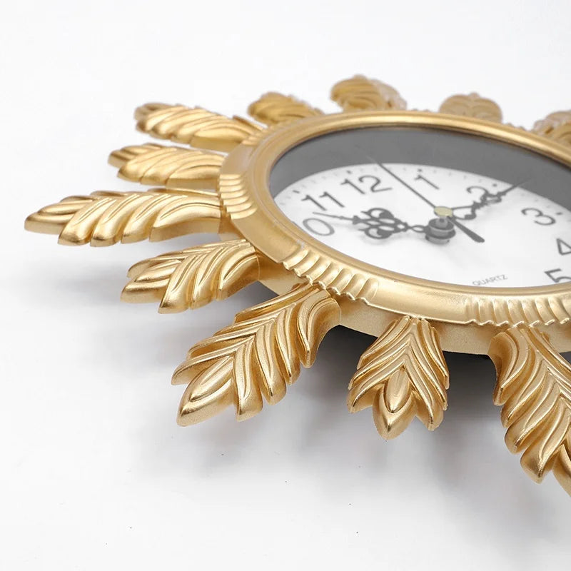 Horloge Murale Décorative en Forme de Feuille