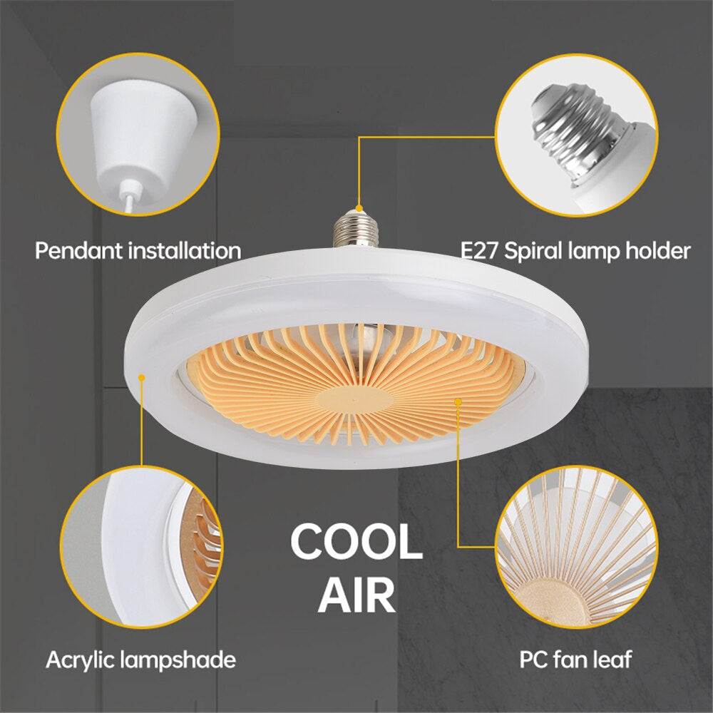 Plafonnier LED ventilateur intégré