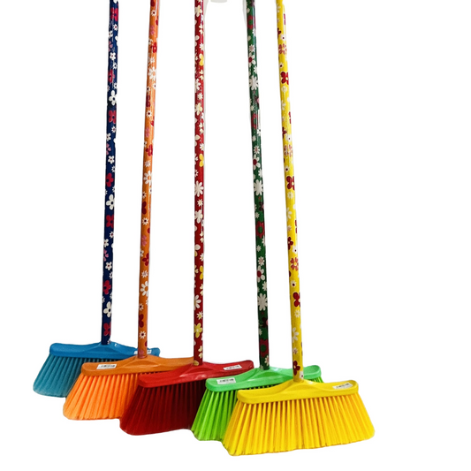 2 Têtes de Balai en Plastique Souple à Manche en bois