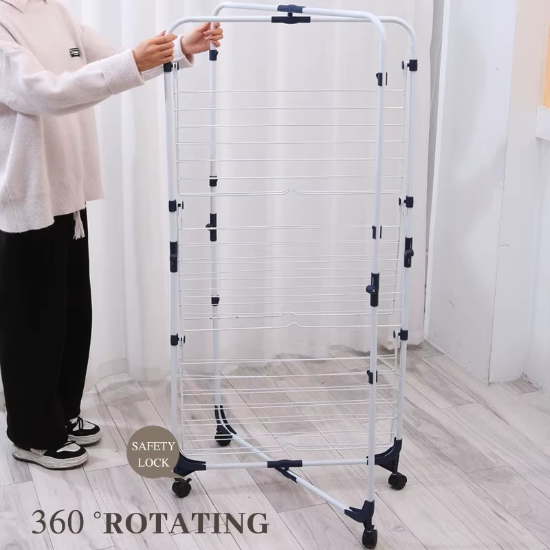 Étendoir à Linge Pliable à 3 et 4 Niveaux