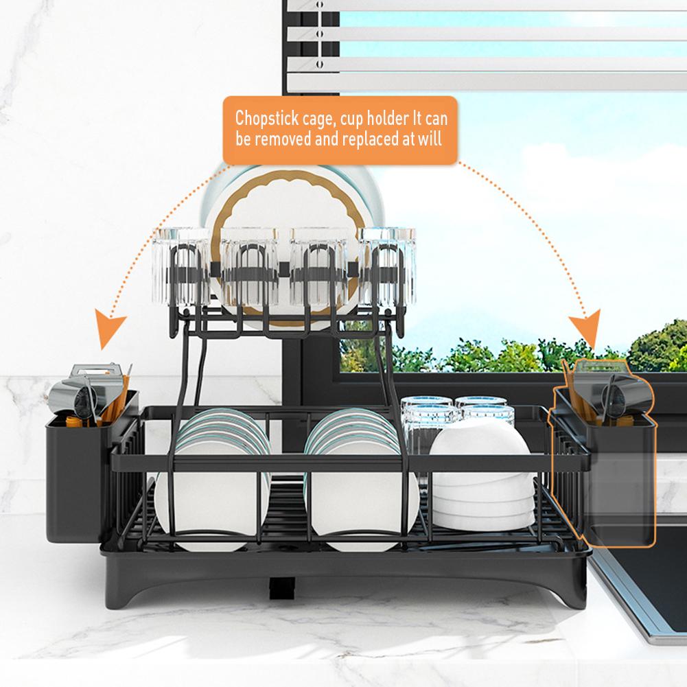 Etagère à 2 niveaux avec baguettes