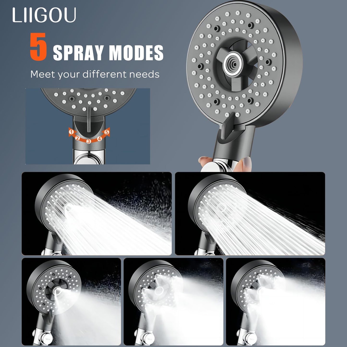 Pommeau de Douche Turbo Compressé