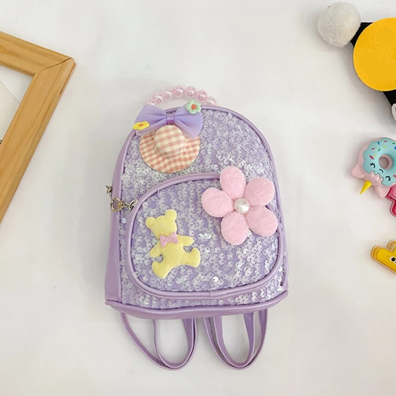 Sac à dos à paillettes maternelle
