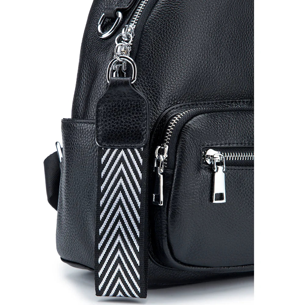 Sac à Dos en SimiliCuir Noir pour Femmes